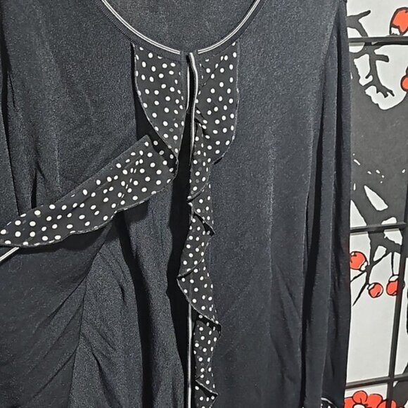 Escada Polkadot Silk Blouse Top Size 44 - Picture 3 of 7